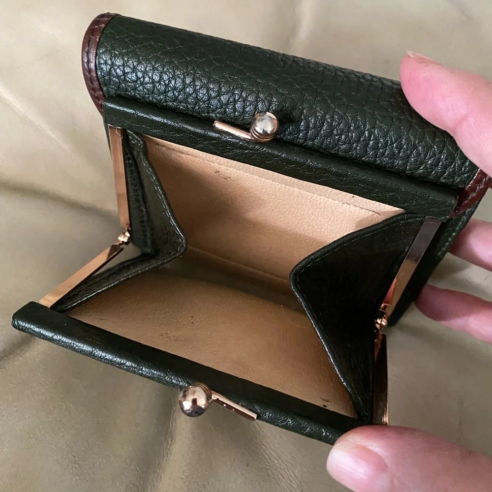 LKNW Vintage Dooney & Bourke Forest/Hunter Wallet & Oval Duck Key Fob Ring Set - Picture 6 of 13